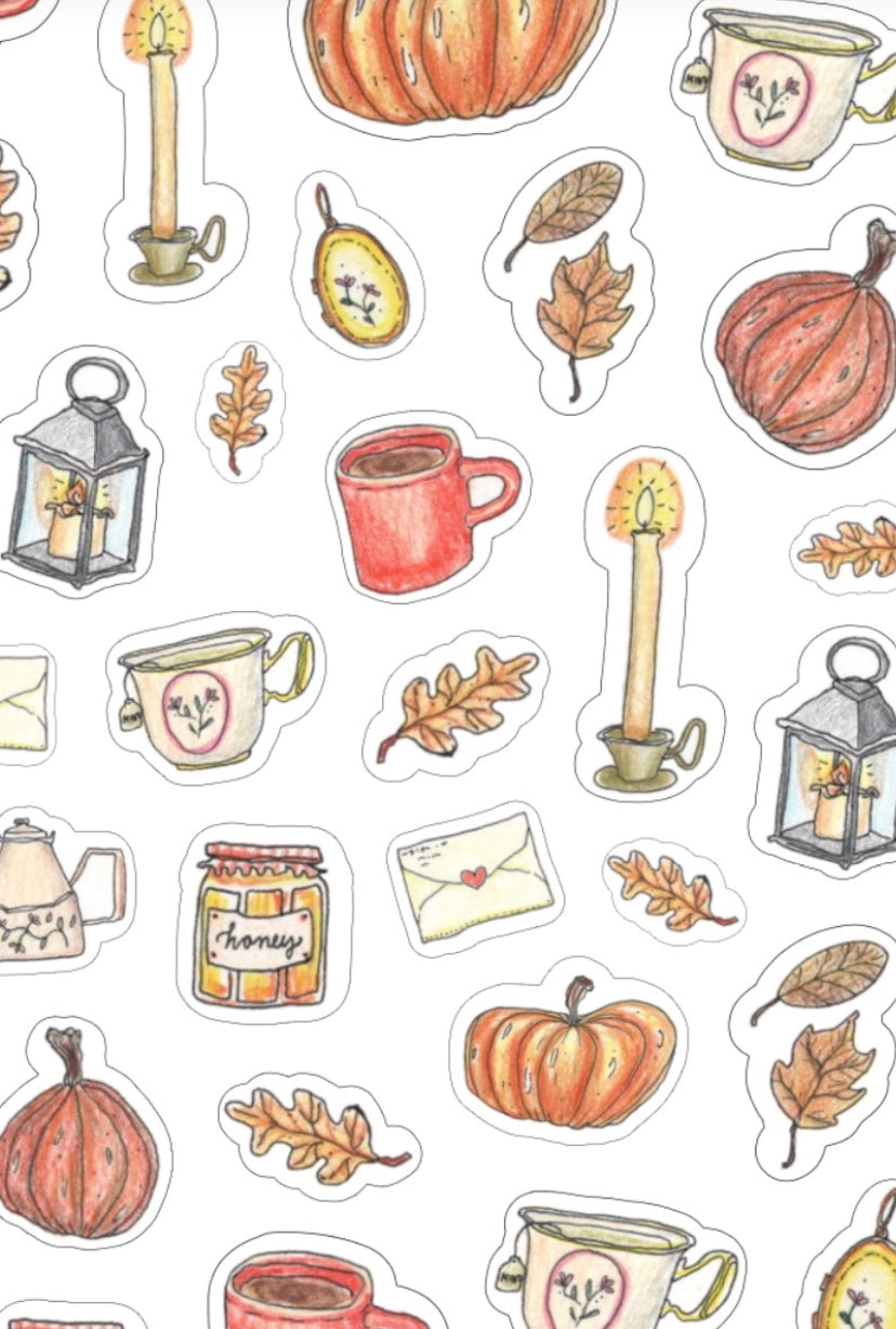 „autumn“ vinyl stickersheet 🍂