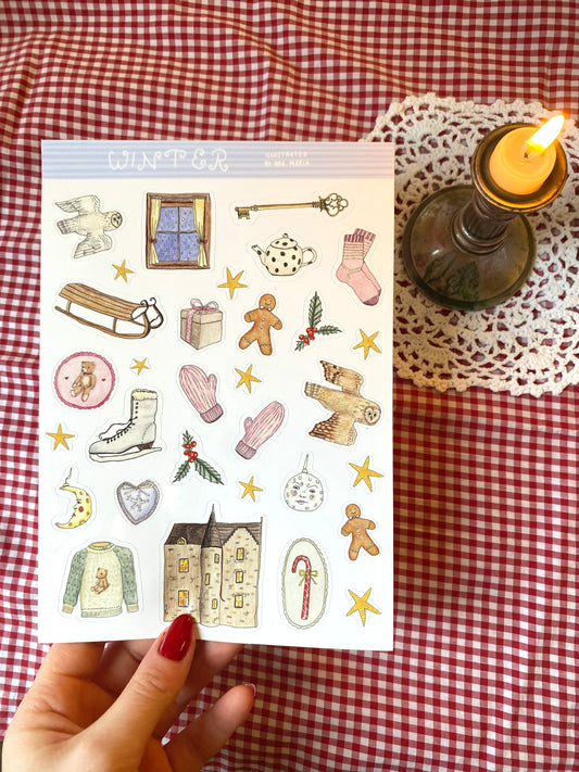 „winter“ vinyl stickersheet 👼🏼